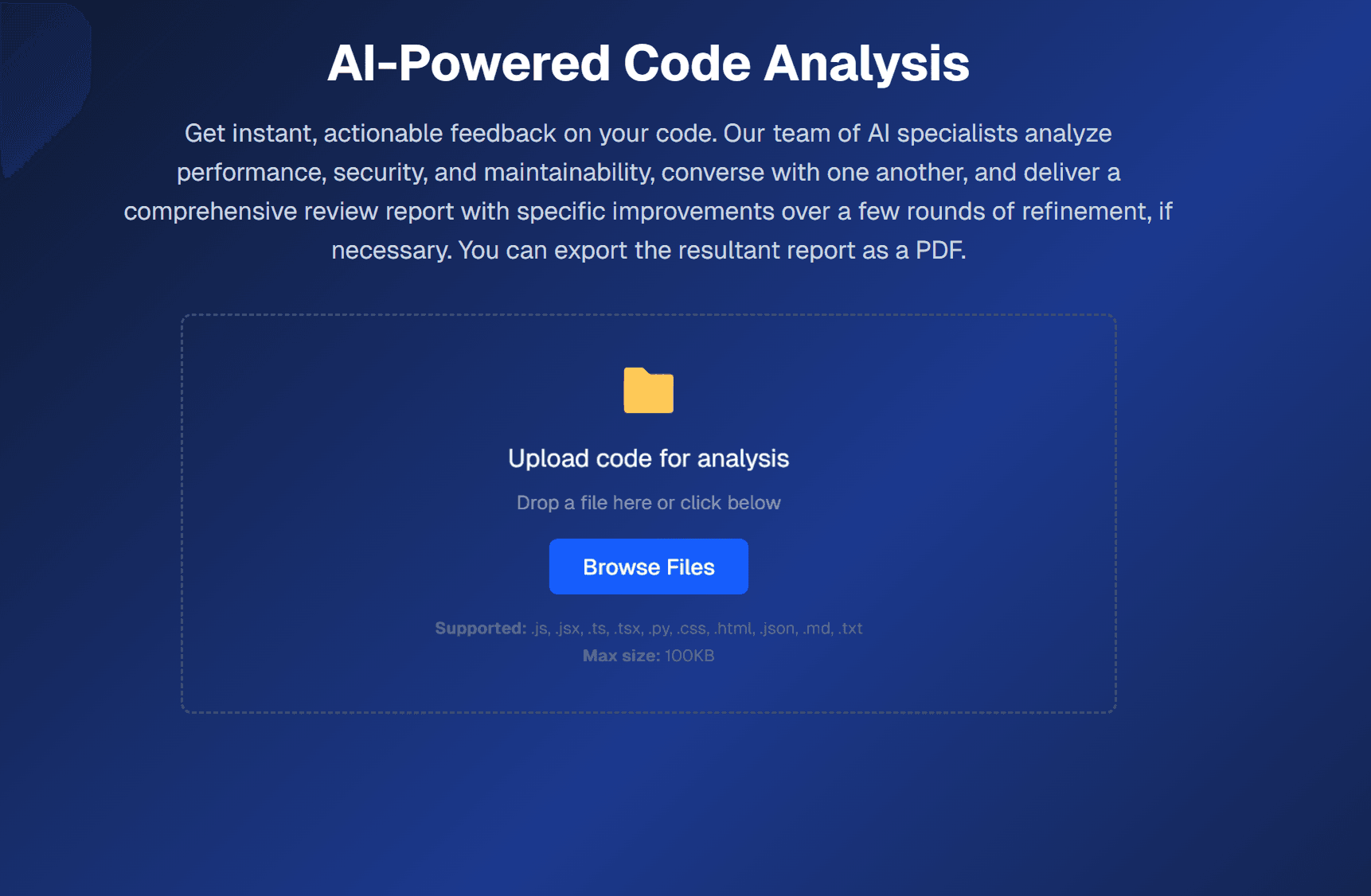 Screenshot of Multi-Agent Code Review System
